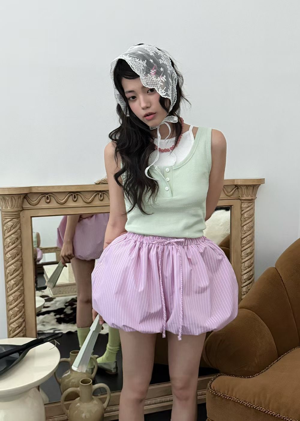 假兩件釦子背心