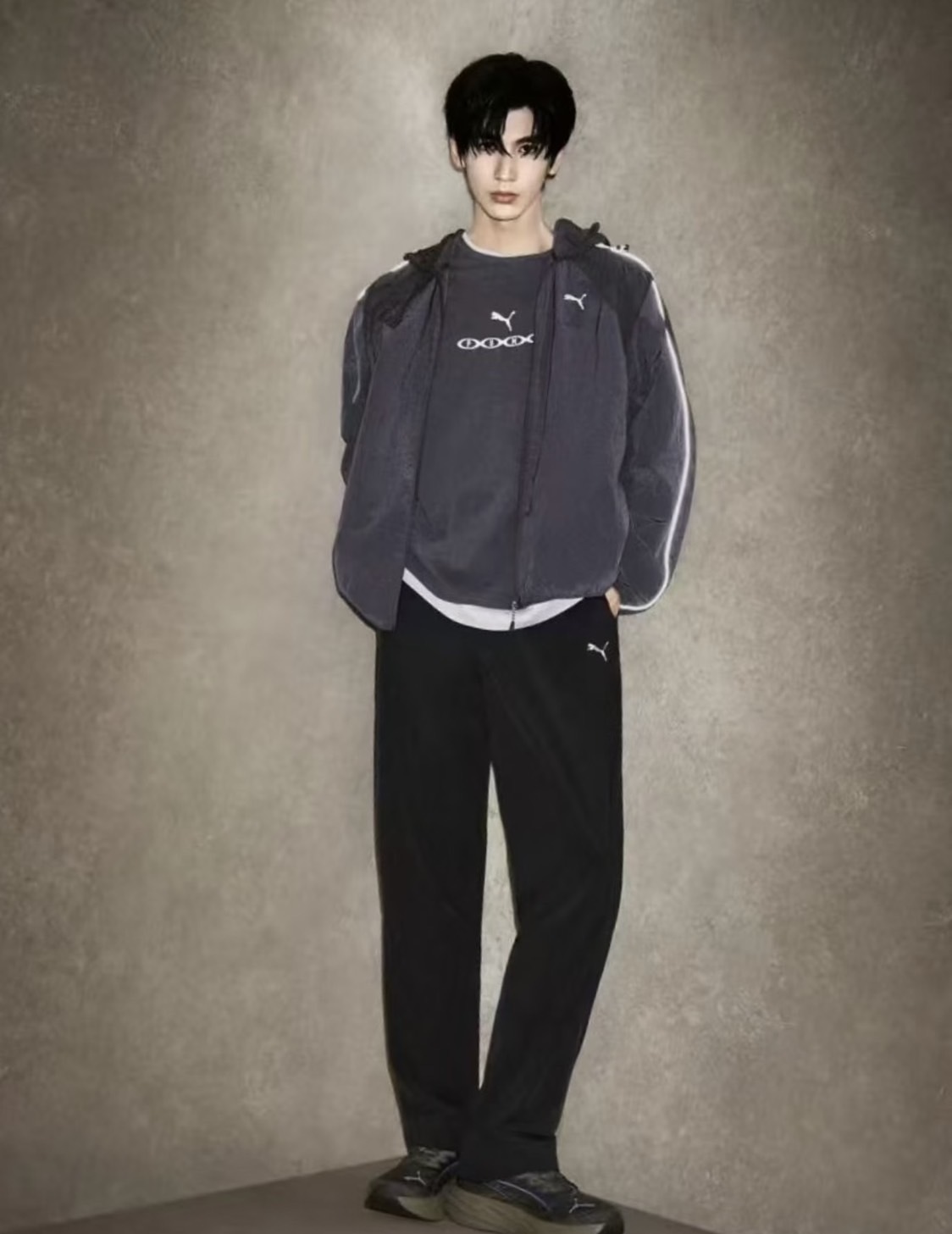 【Luxury】 PUMA 新品 張凌赫同款 透氣輕薄經典T7運動外套夾克男子 彪馬夏季 639084 灰藍 透氣 薄外套 連帽 長袖