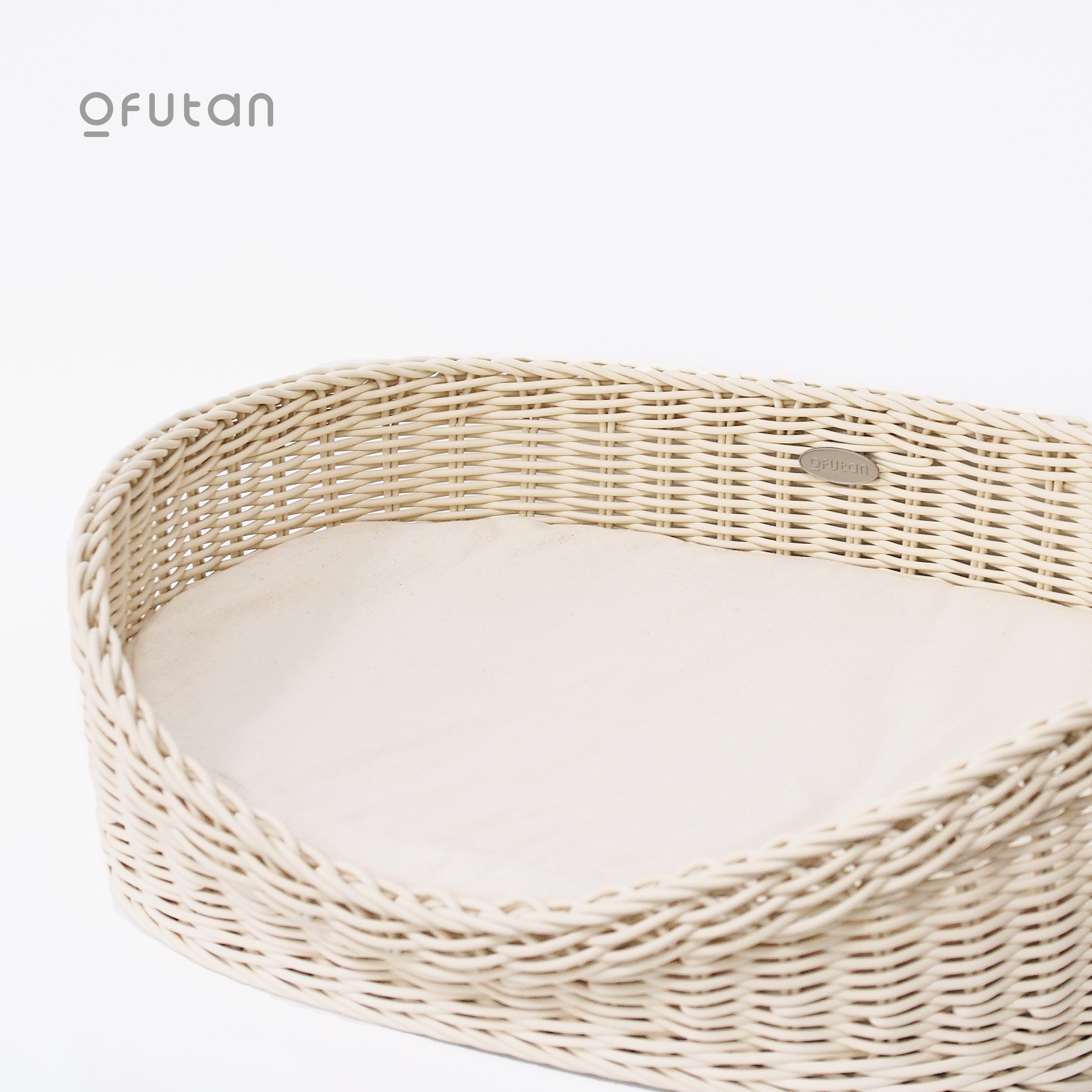 OFUTAN Handwoven Rattan Bed for Pets
