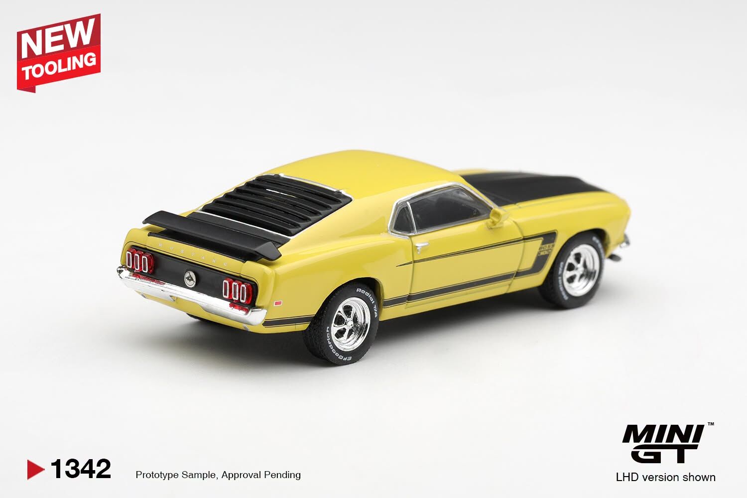 [預訂] MINI GT #1342 福特Ford Mustang Boss 302 1969 亮黃色 左軚