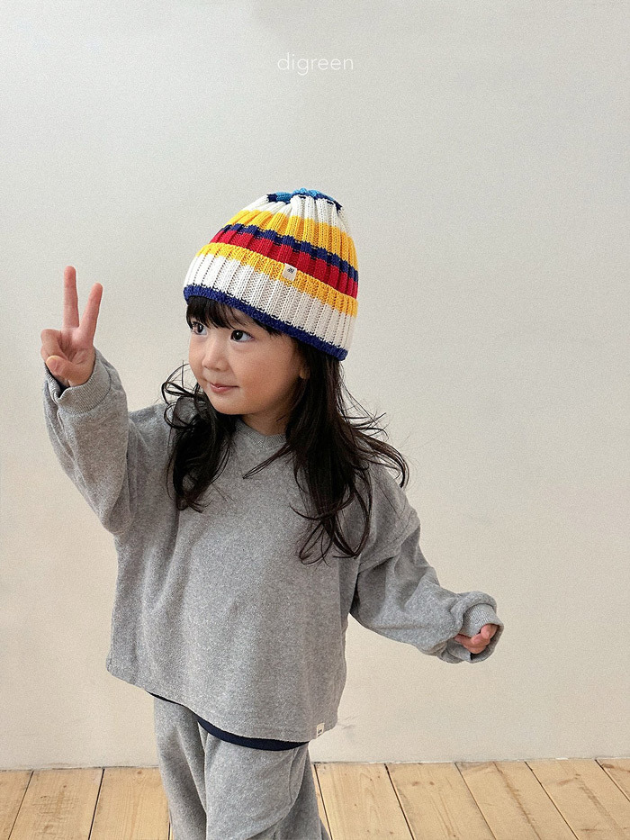 正韓秋Digreenkids 三色小v領寬鬆上衣