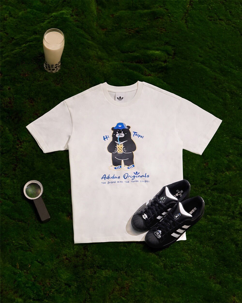 男女款 ADIDAS BEAR SS TEE 灰 粉 白 黑 台北 城市系列 台灣黑熊 珍奶 棒球 彈珠汽水 茄芷袋 藍白拖 短T【LF5890/LF5892/LF5889/LF5891】ADLP