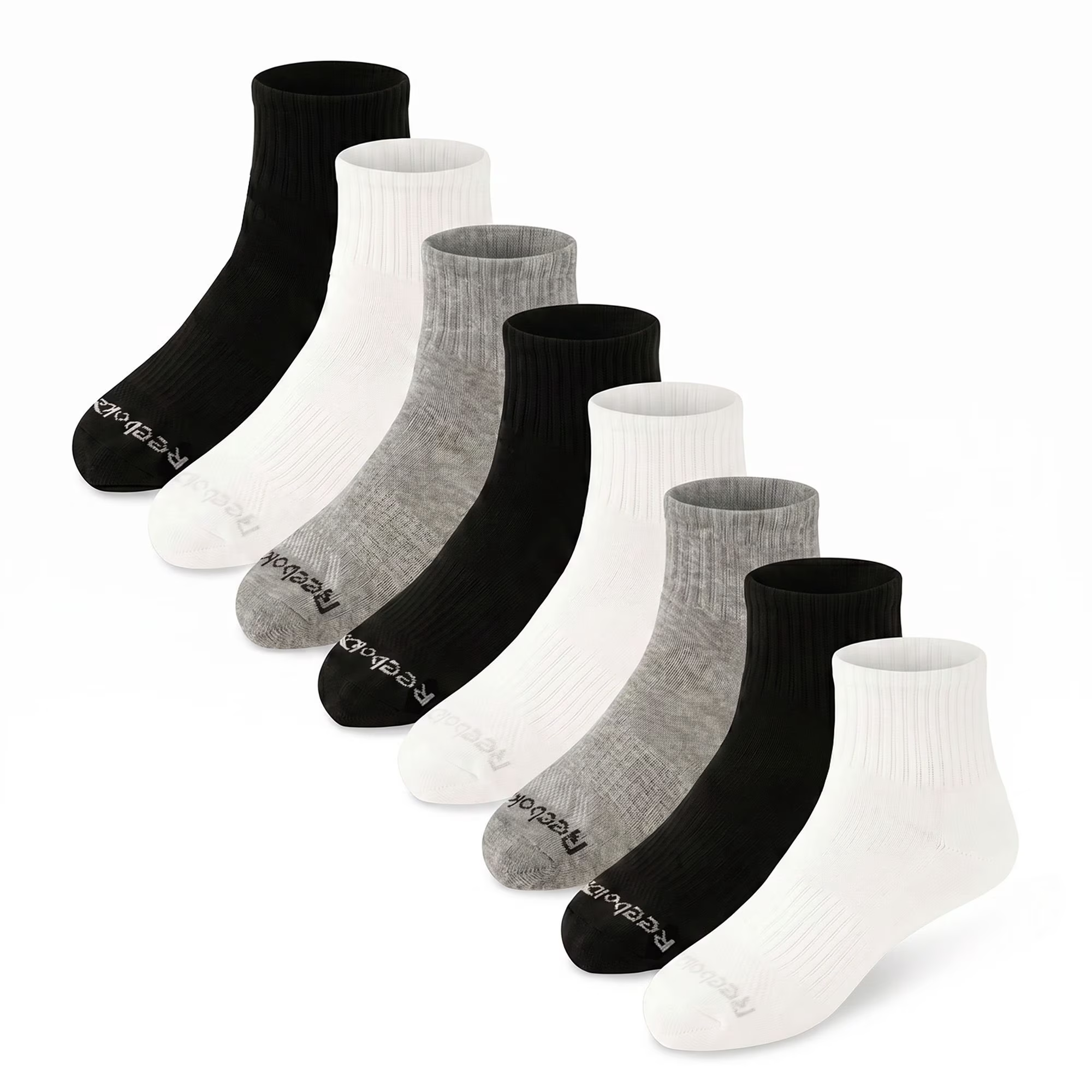 【預購】Reebok H072404 童裝運動中筒襪 (8雙裝)