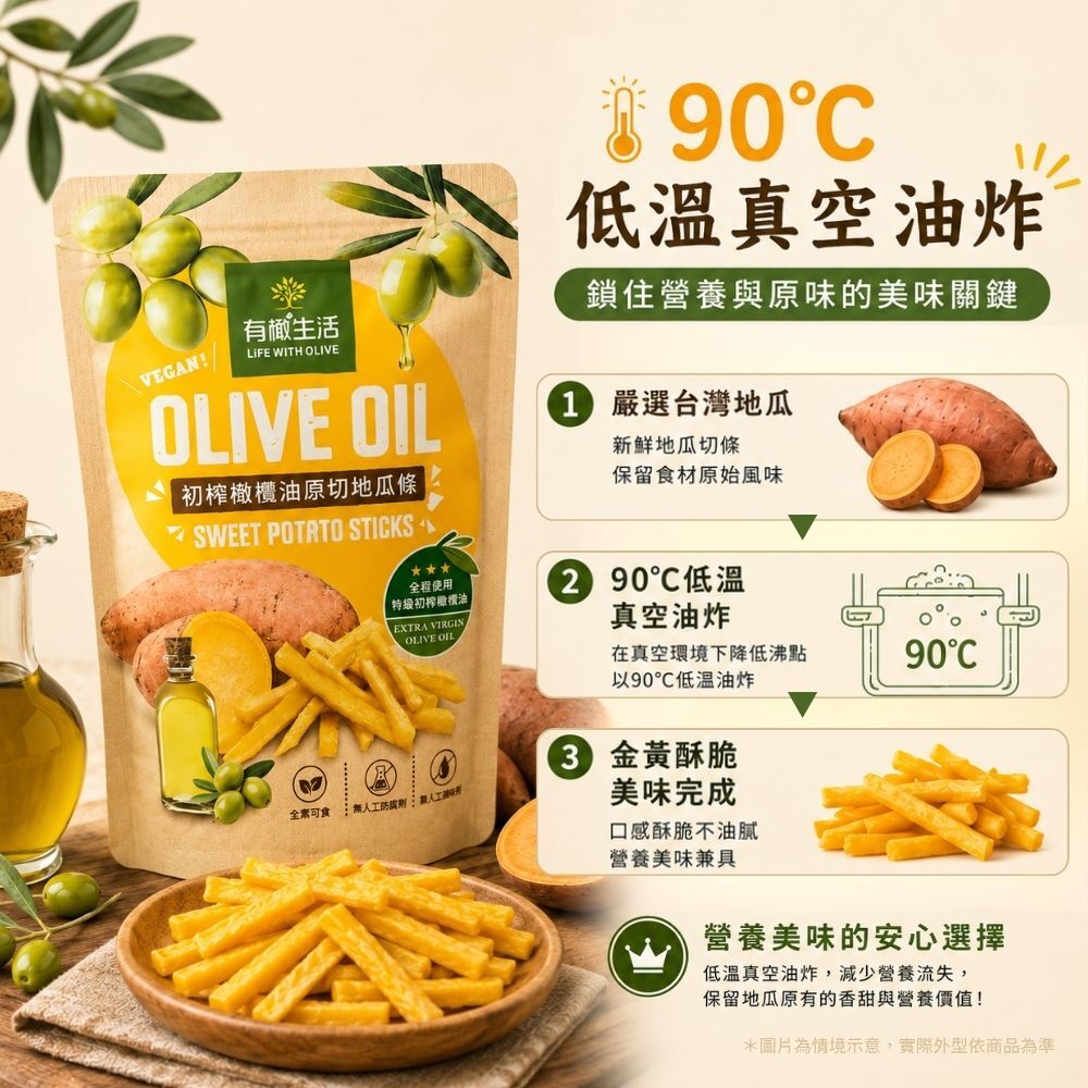90°C低溫真空油炸技術：保留地瓜原始風味與營養價值