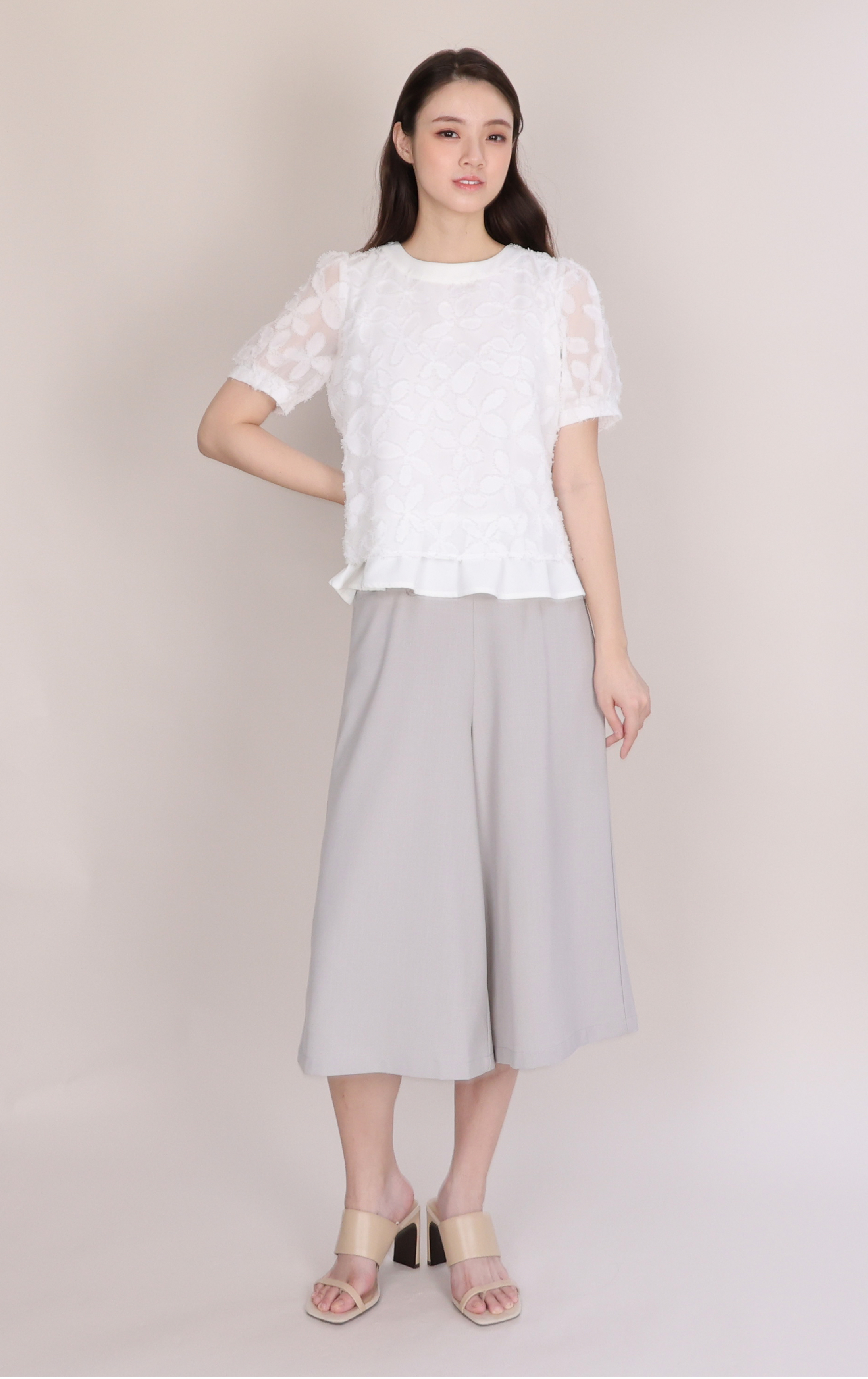 Symmetrical Button Draped Trousers PT0504