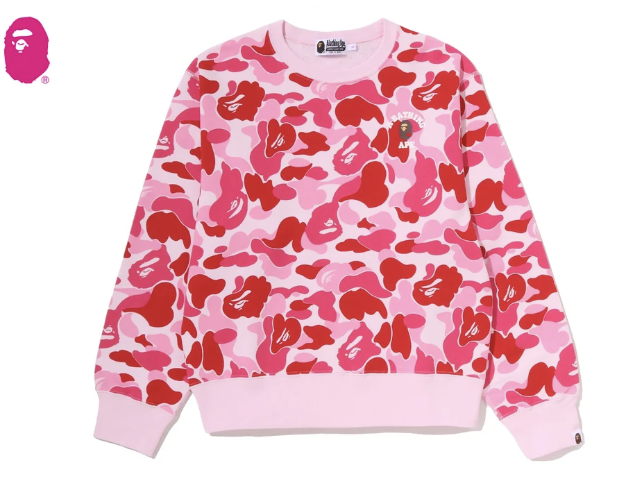 【BAPE女生】0725發售ABC CAMO COLLEGE CREWNECK SWEATSHIRT