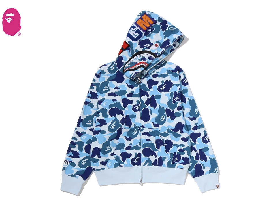 【BAPE女生】0725發售ABC CAMO CRYSTAL STONE SHARK FULL ZIP HOODIE