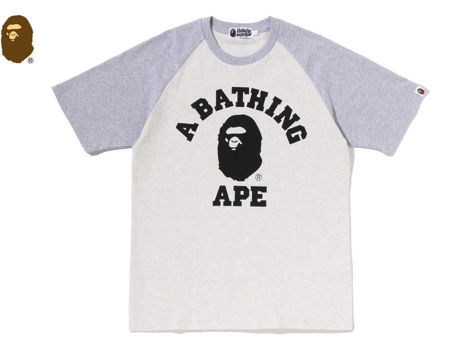 【BAPE男生】0725發售COLLEGE RAGLAN RELAXED FIT TEE