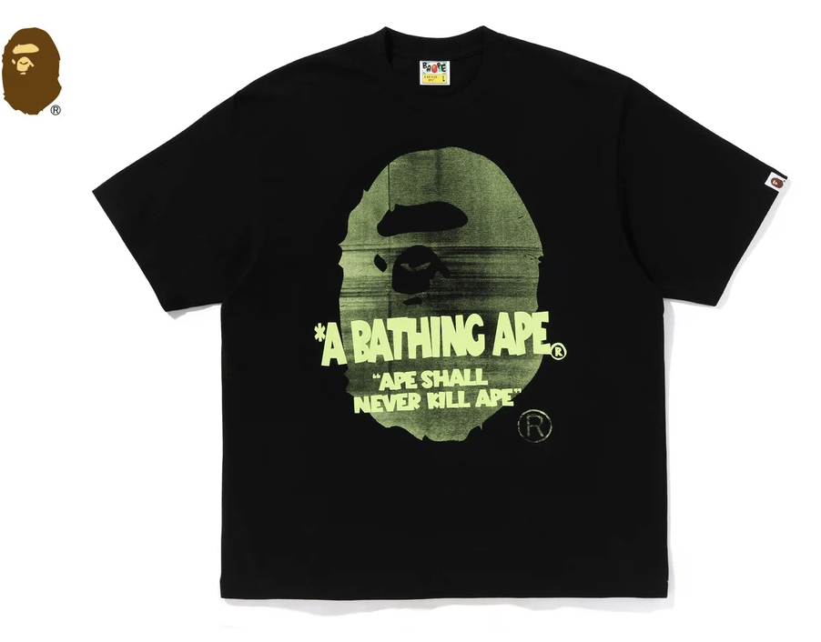 【BAPE男生】0725發售 寬版SPRAY APE HEAD RELAXED FIT TEE