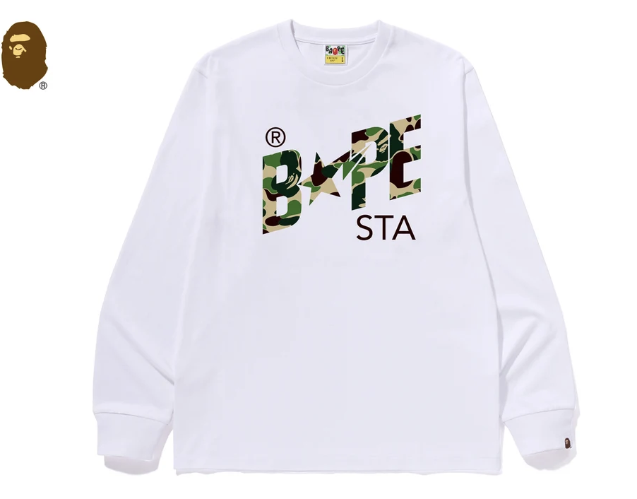 【BAPE男生】0725發售 正反面ABC CAMO BAPE STA LS TEE