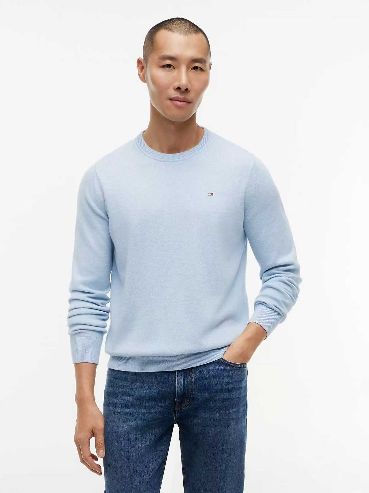 【預購】TOMMY HILFIGER H072412 男裝針織長袖上衣 (藍色)