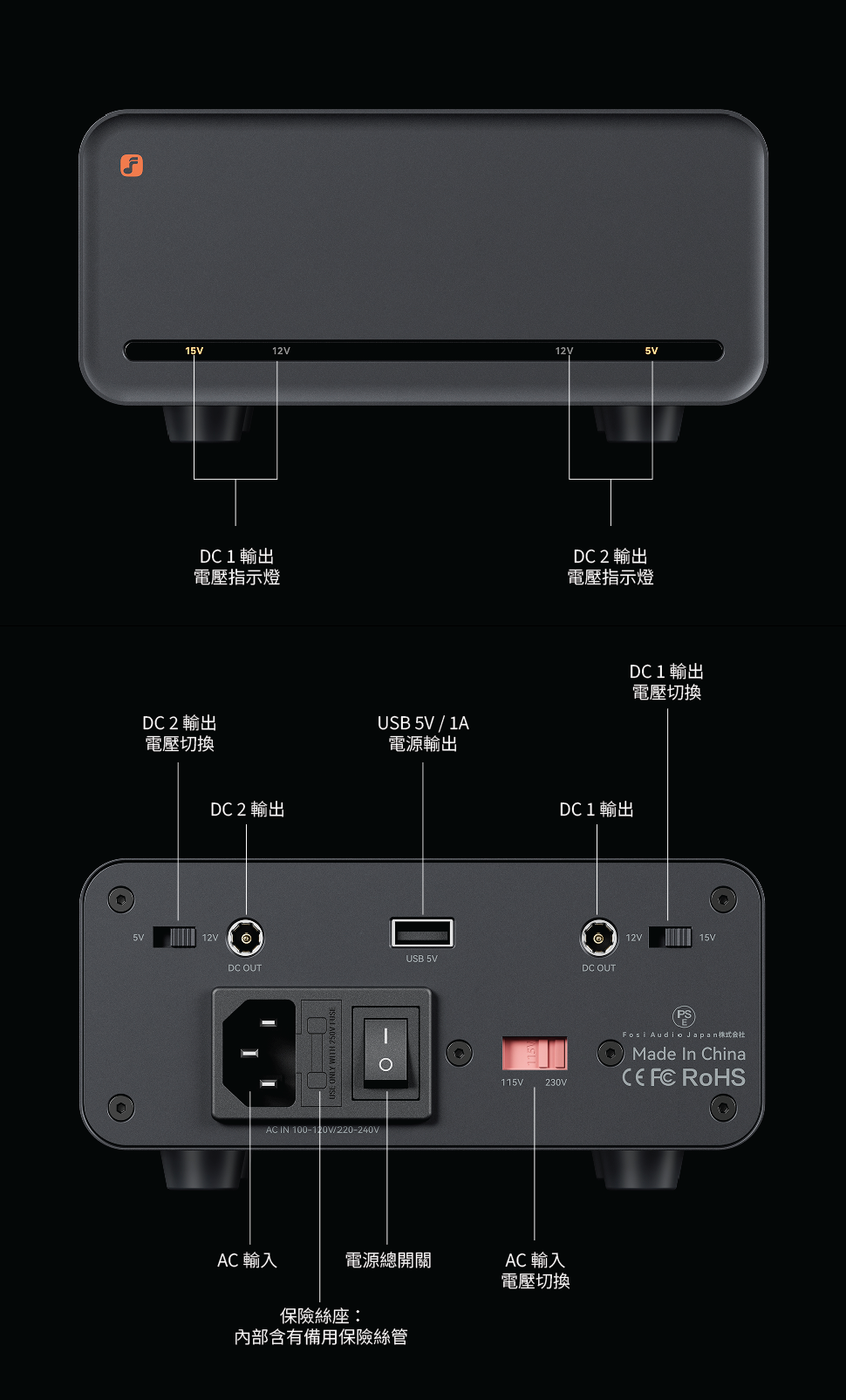 Fosi Audio PSU20 高性能線性電源