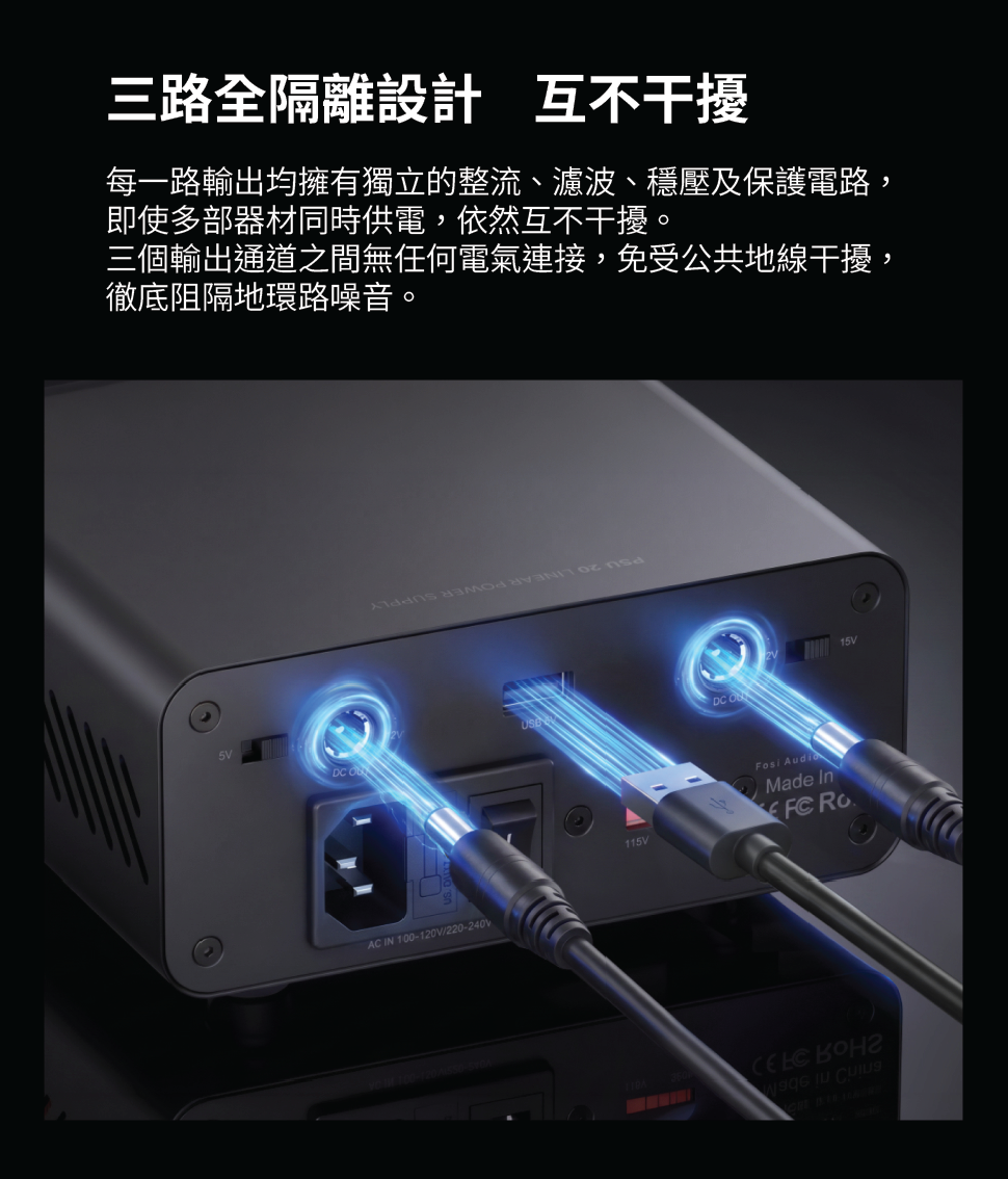 Fosi Audio PSU20 高性能線性電源