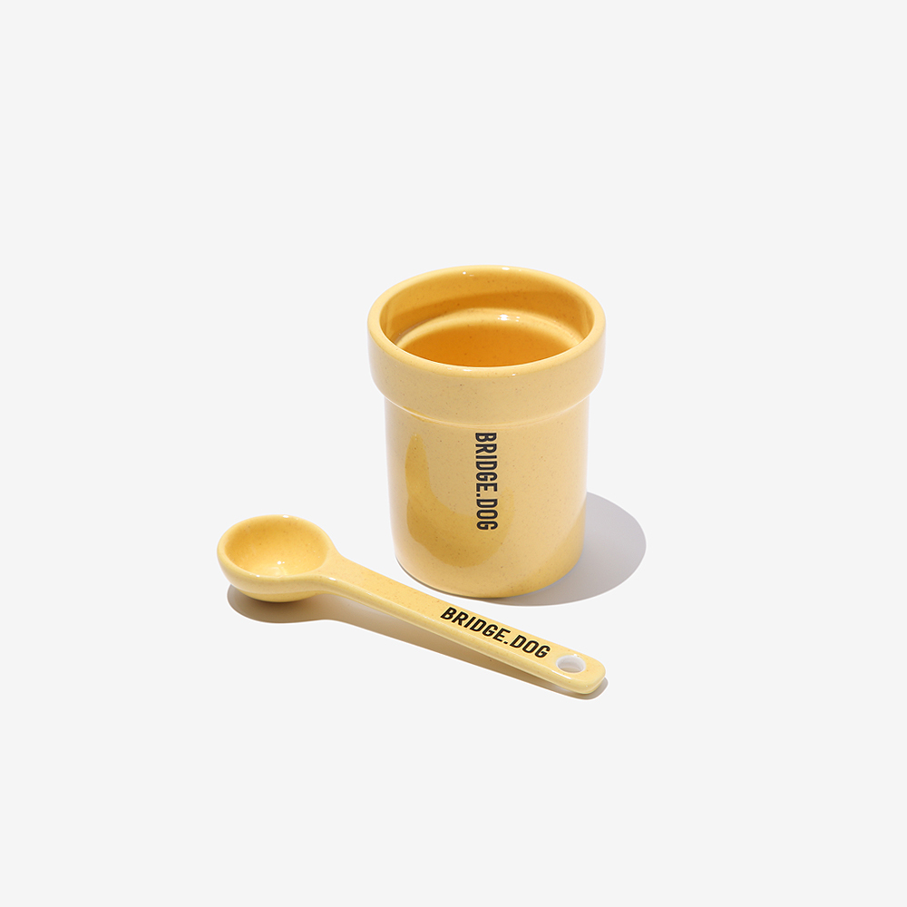 BRIDGE.DOG TOY SPOON & SPOON HOLDER (SET) - HONEY