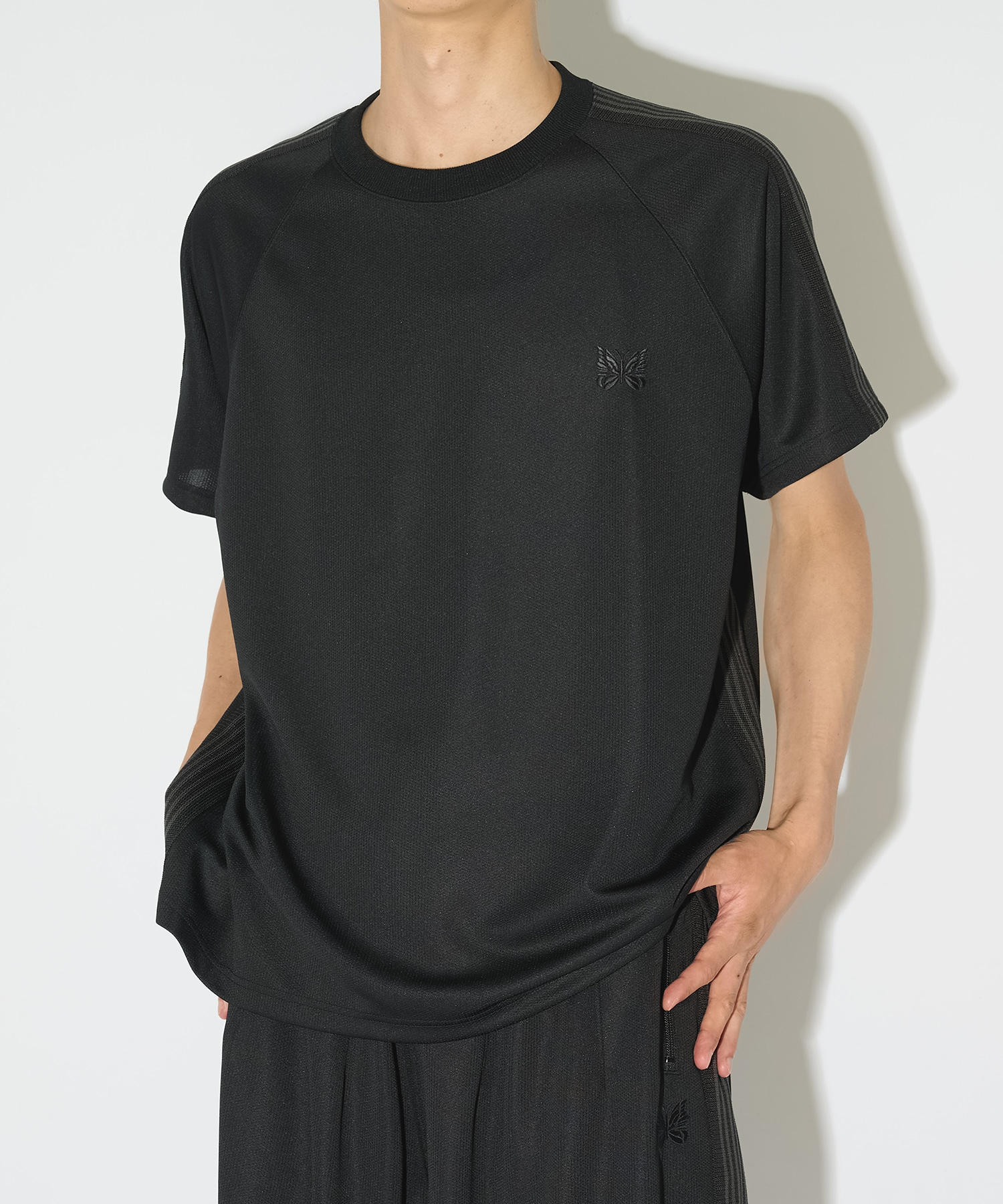 2026SS NEEDLES 別注 Mesh 別注 S/S Track Crew Neck Shirt 聯名 刺繡 網眼 蝴蝶 短T 現貨 116440015