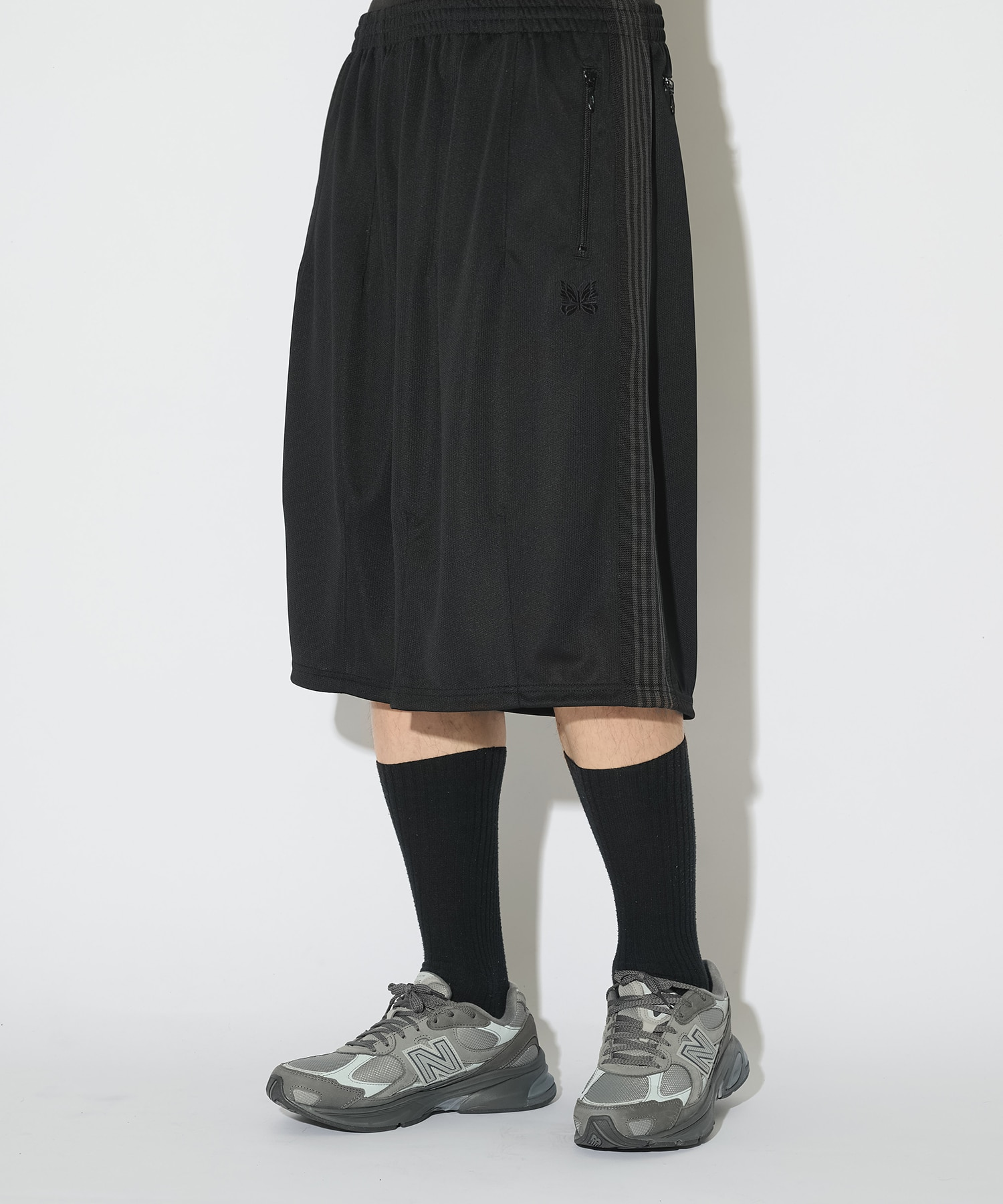 2026SS NEEDLES 別注 Poly Mesh 別注 H.D. Track Short 聯名 刺繡 網眼 蝴蝶 短褲 現貨 116440013