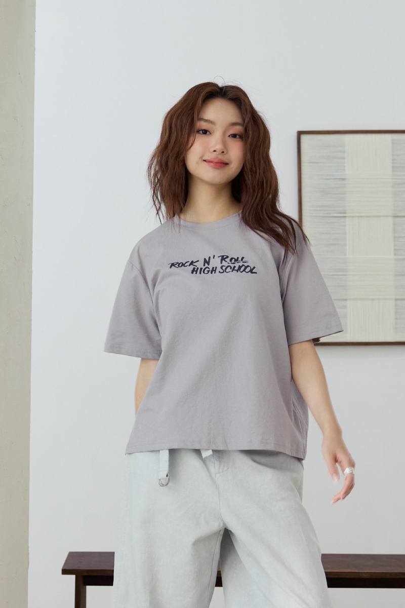 韓系率性手繪印刷棉Tee
