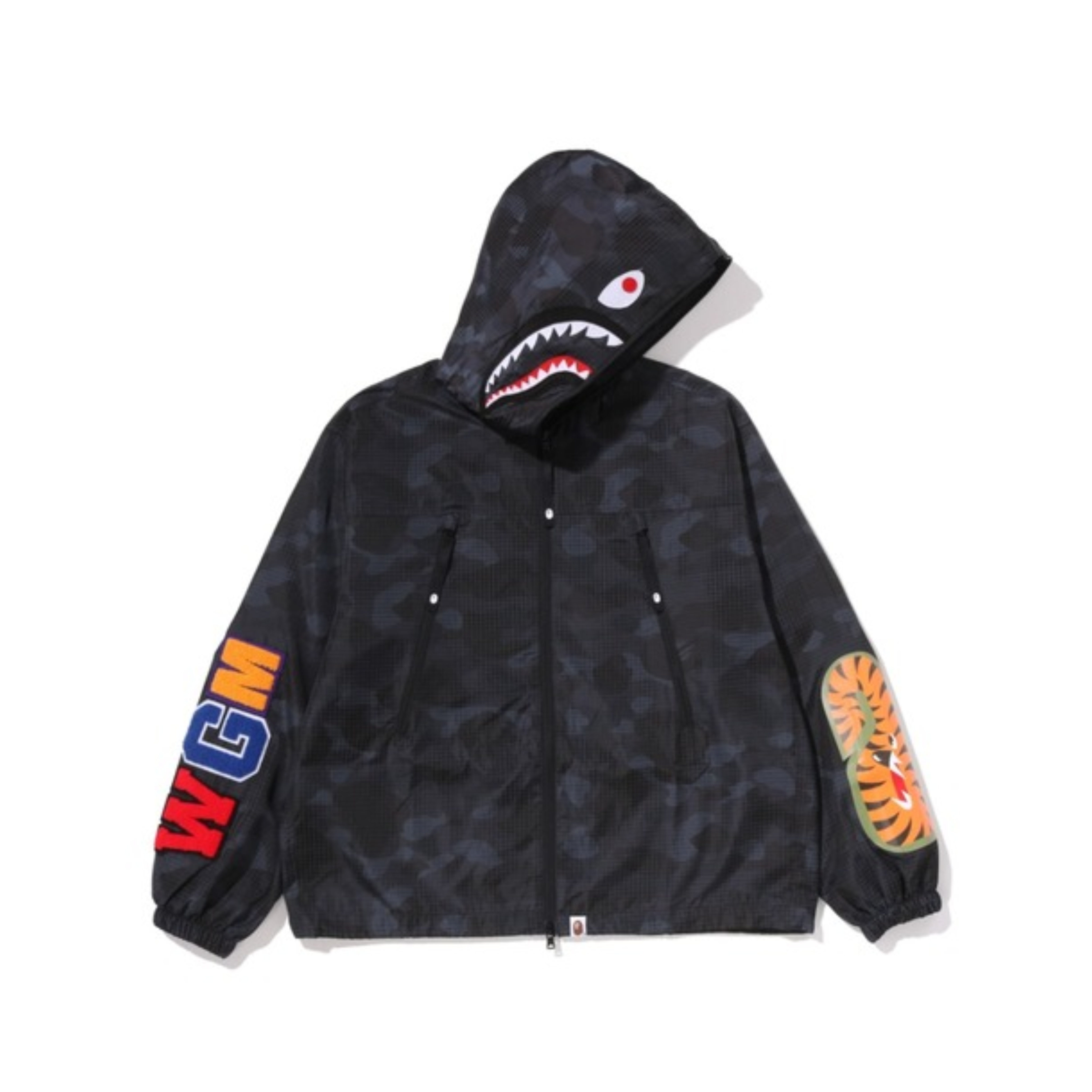 2026SS A BATHING APE BAPE COLOR CAMO REFLECTIVE RIPSTOP SHARK FULL ZIP JACKET 3M 反光 風衣 鯊魚 外套 現貨 1M80140306