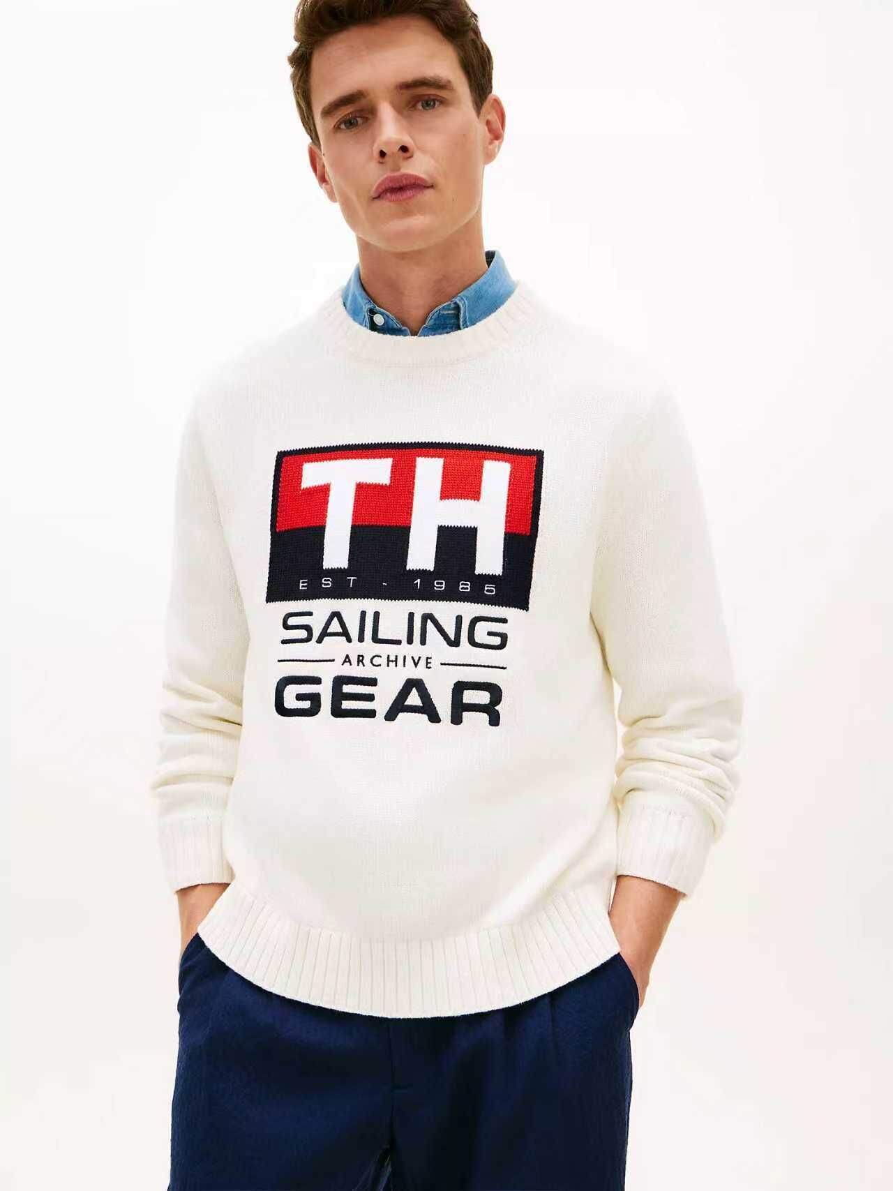 【預購】TOMMY HILFIGER H072418 男裝圓領針織毛衣 (奶白色)