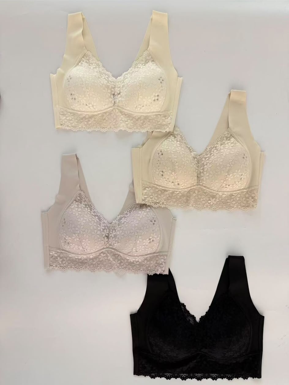 HH93 冰絲涼感 快乾 透氣 大胸人士適用 BRA TOP 天絲面料 M-2XL 可穿 0.5cm pad 無痕蕾絲 FREE SIZE $399 made in korea