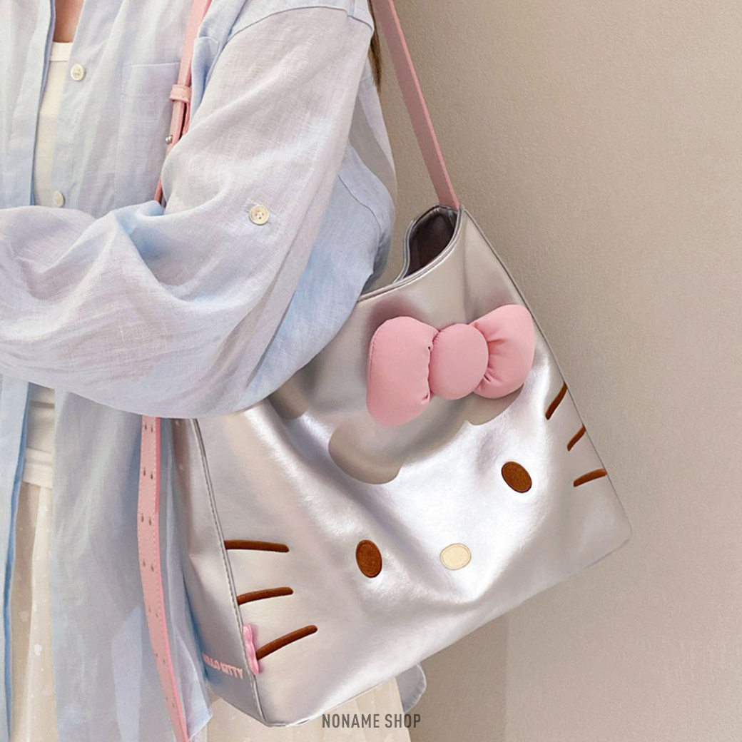 TOUTOU X Hello Kitty 聯名款 三麗鷗 凱蒂貓 KITTY 大容量 皮革 包包 肩背包 托特包 兩色