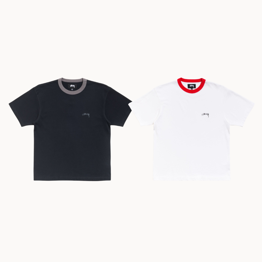2026SS STUSSY RINGER TEE 復古 滾邊 胸口 LOGO 短T 現貨 1140399