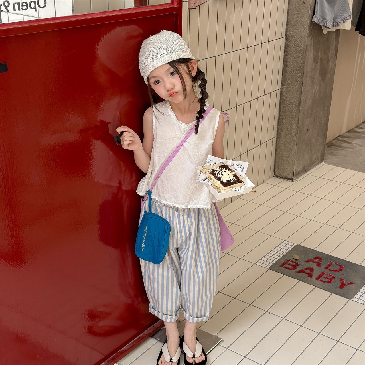 簡約休閒闊腿褲