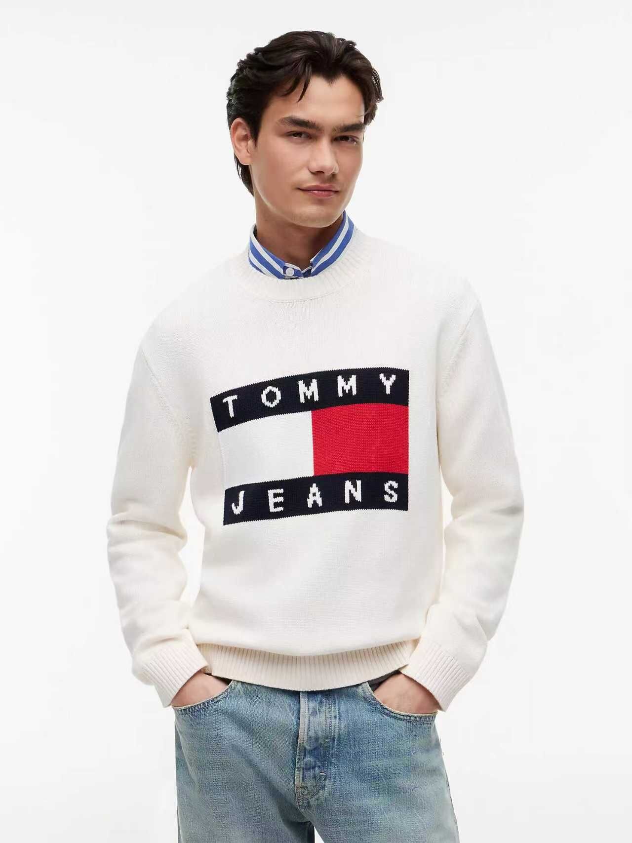 【預購】TOMMY HILFIGER H072419 Flag Logo 男裝圓領針織毛衣