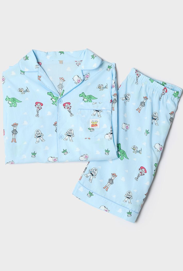 🇰🇷 SPAO X TOY STORY 5 玩具總動員5 水藍色 睡衣 夏季 薄款 套裝組 短袖 短褲 / 預購