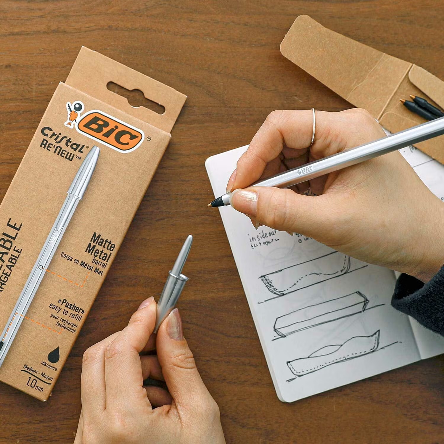 BIC Cristal Re'New ｜金屬原子筆