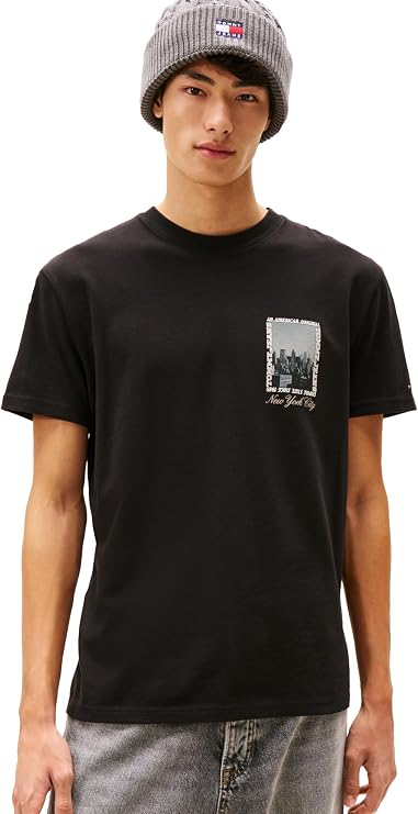 【預購】TOMMY HILFIGER H072420 男裝城市印花純棉短袖上衣