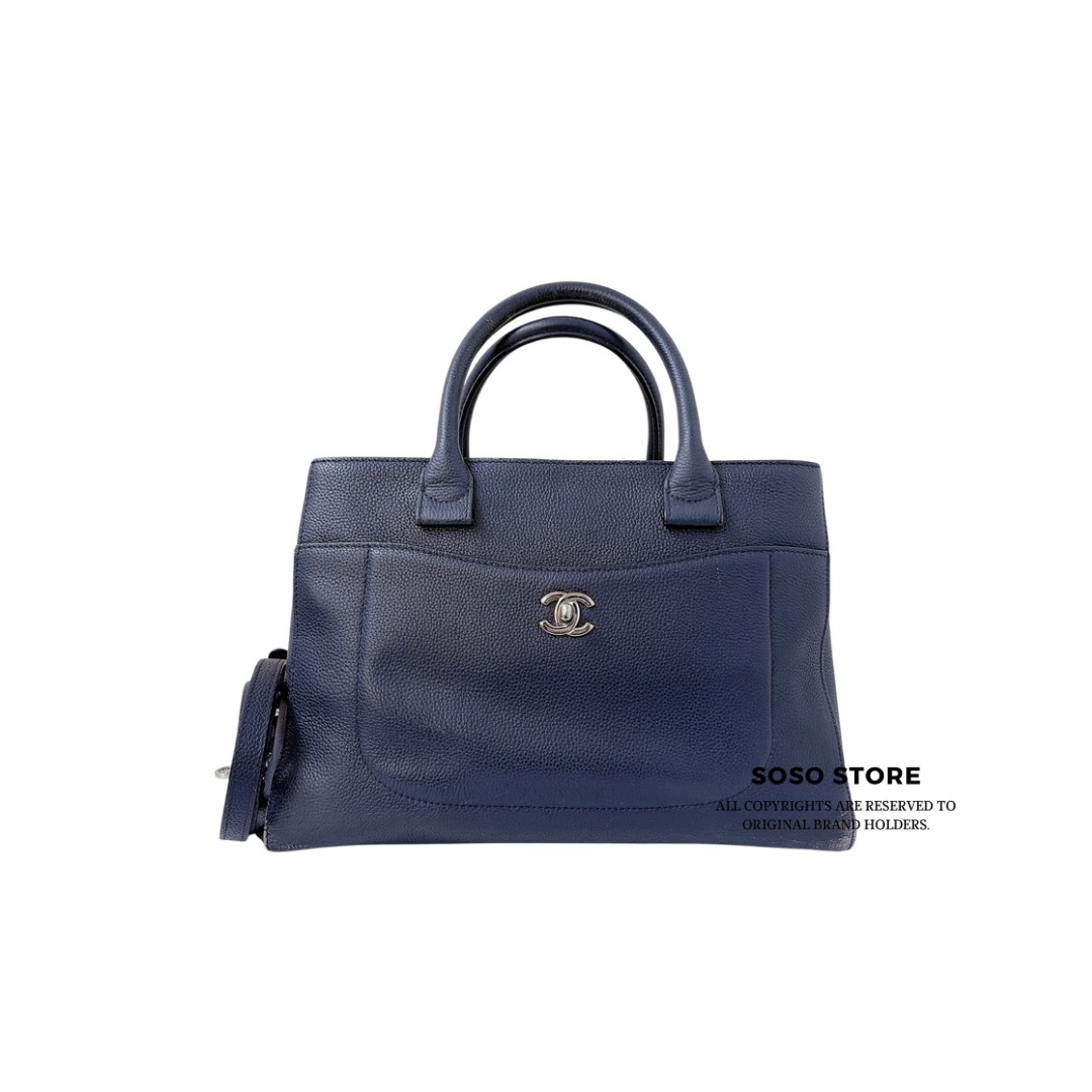 Chanel Neo Executive Tote - Navy Blue / SHW