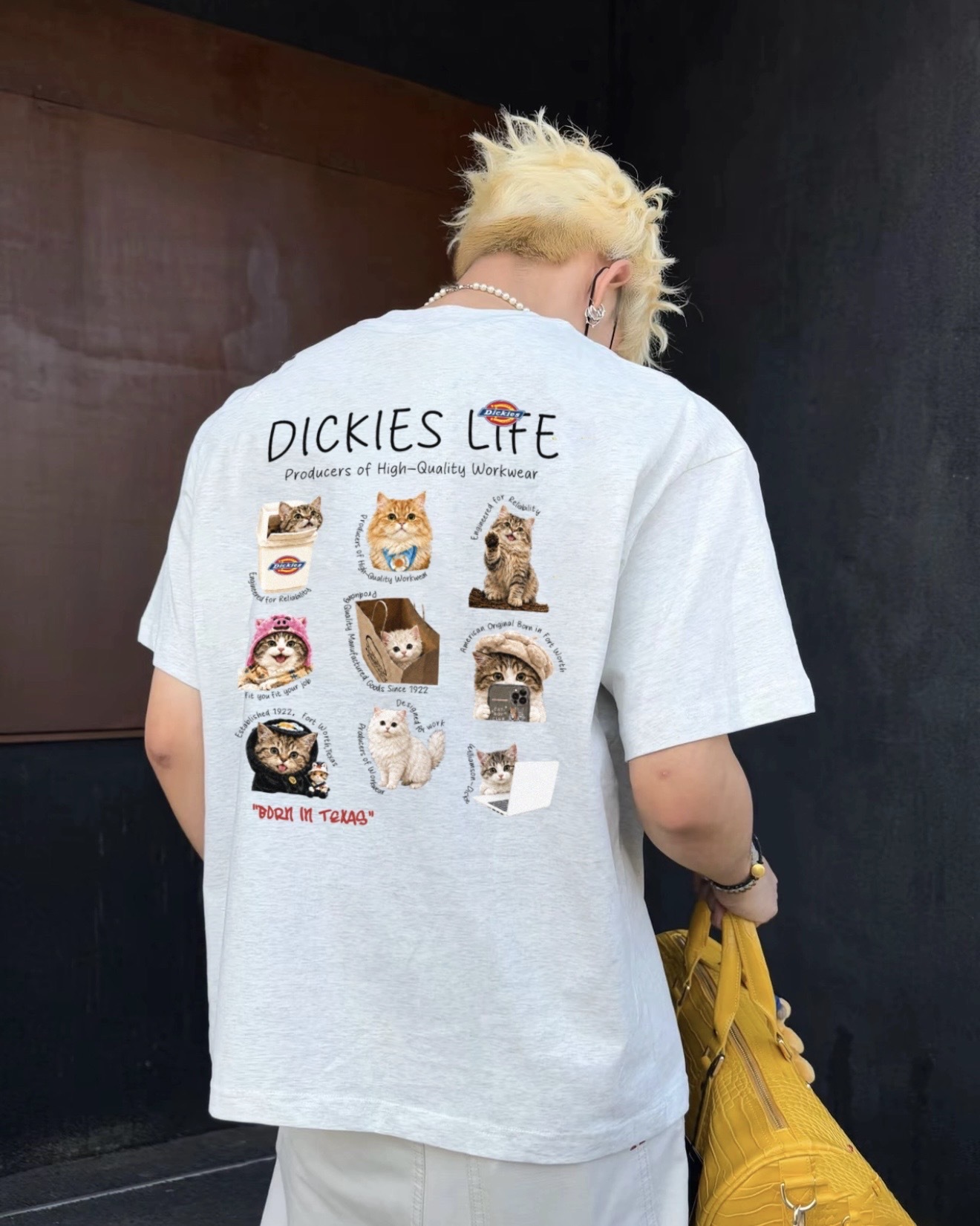 預購 Dickies 320g 重磅 可愛貓咪 純棉短Tee