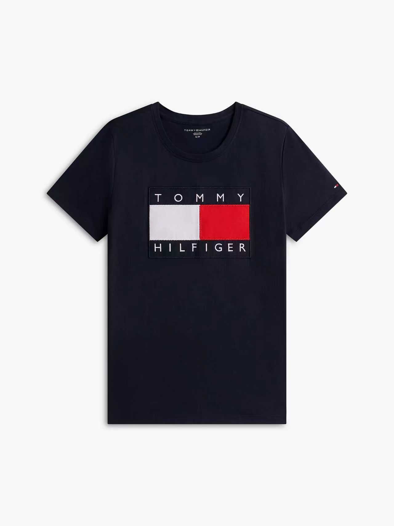 【預購】TOMMY HILFIGER H072422 女裝大logo短袖上衣 (深藍色)