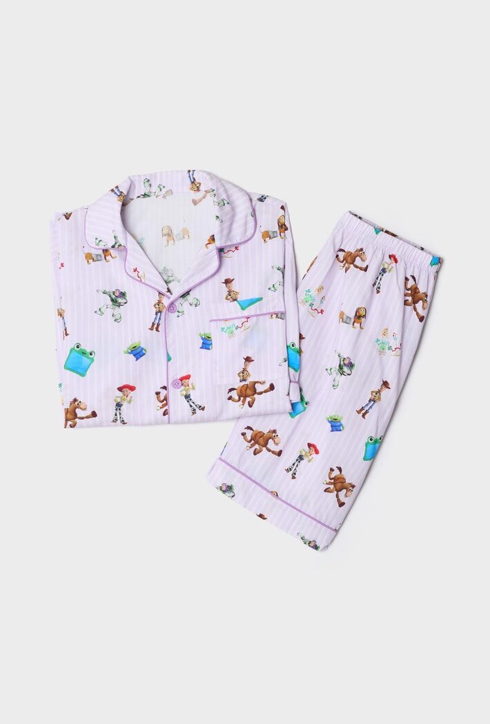 🇰🇷 SPAO X TOY STORY 5 玩具總動員5 紫色 睡衣 夏季 薄款 套裝組 短袖 短褲 / 預購