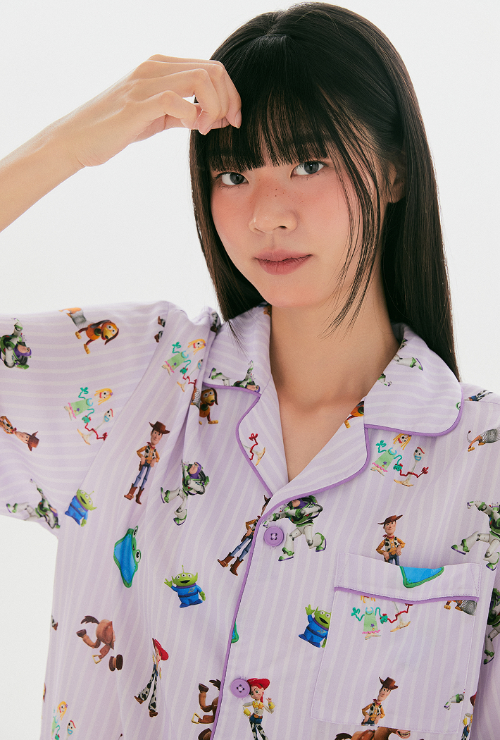 🇰🇷 SPAO X TOY STORY 5 玩具總動員5 紫色 睡衣 夏季 薄款 套裝組 短袖 短褲 / 預購