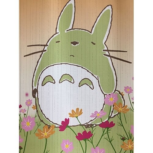 門簾 四季和植物 秋櫻和龍貓