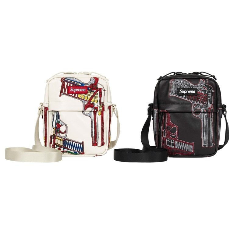 2026SS SUPREME Guns Embroidered Leather Shoulder Bag 皮革 手槍 側背包 現貨 SS26B33