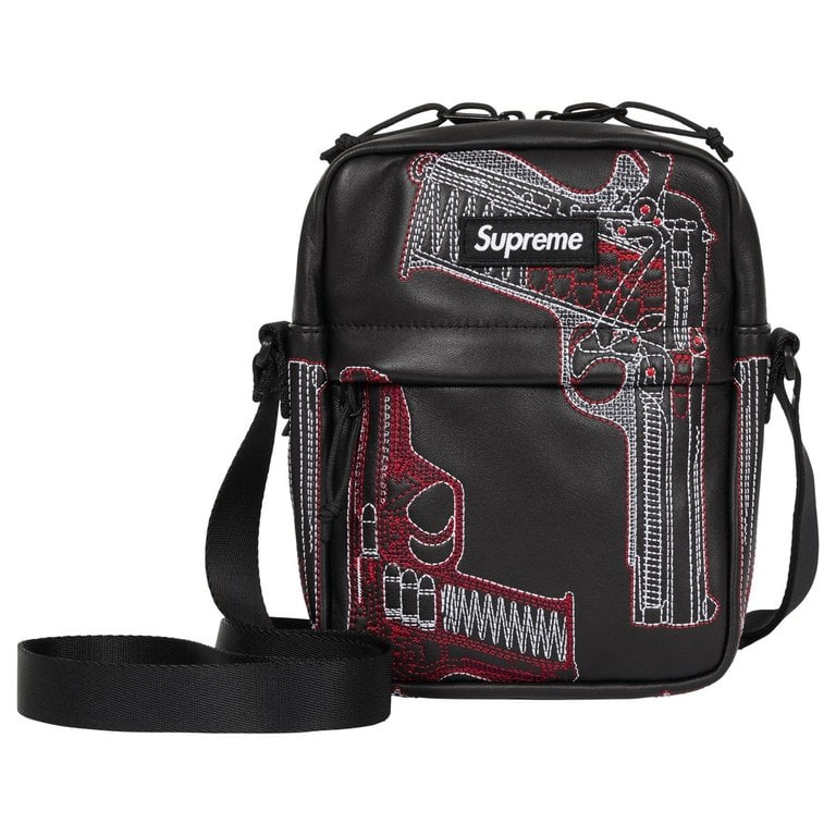 2026SS SUPREME Guns Embroidered Leather Shoulder Bag 皮革 手槍 側背包 現貨 SS26B33