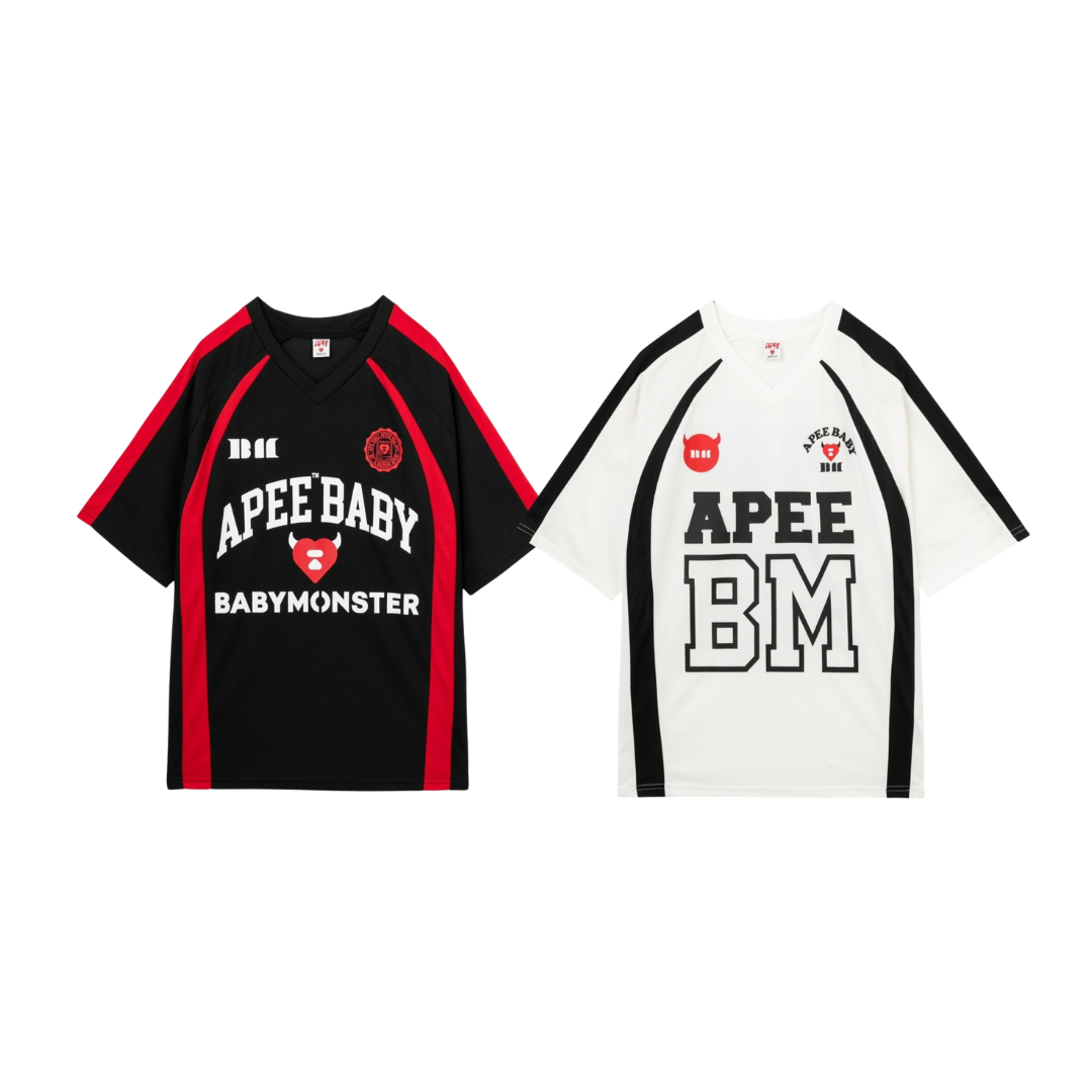 2026AW APEE X BABYMONSTER APEE BABY PRINT TEE #1 聯名 足球 球衣 短T CM23209902