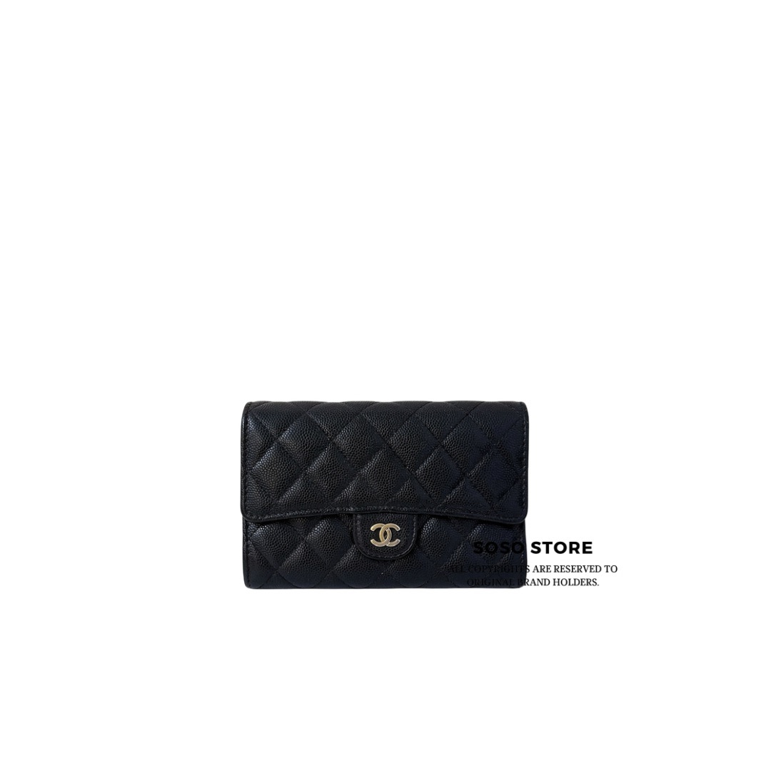 Chanel Flap Wallet - Black / GHW