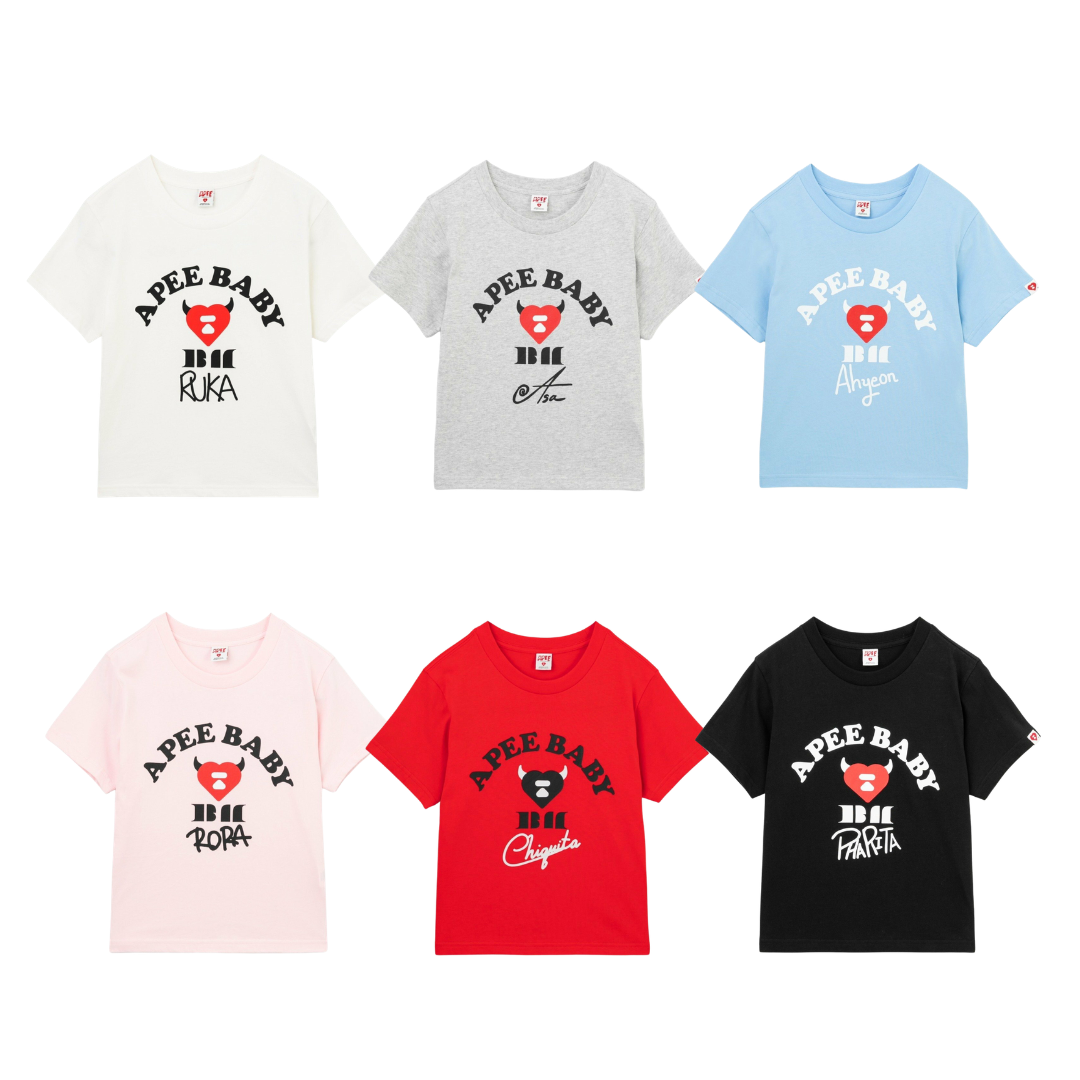 2026AW APEE X BABYMONSTER APEE BABY PRINT TEE #2 聯名 寶怪 短T CM23209901