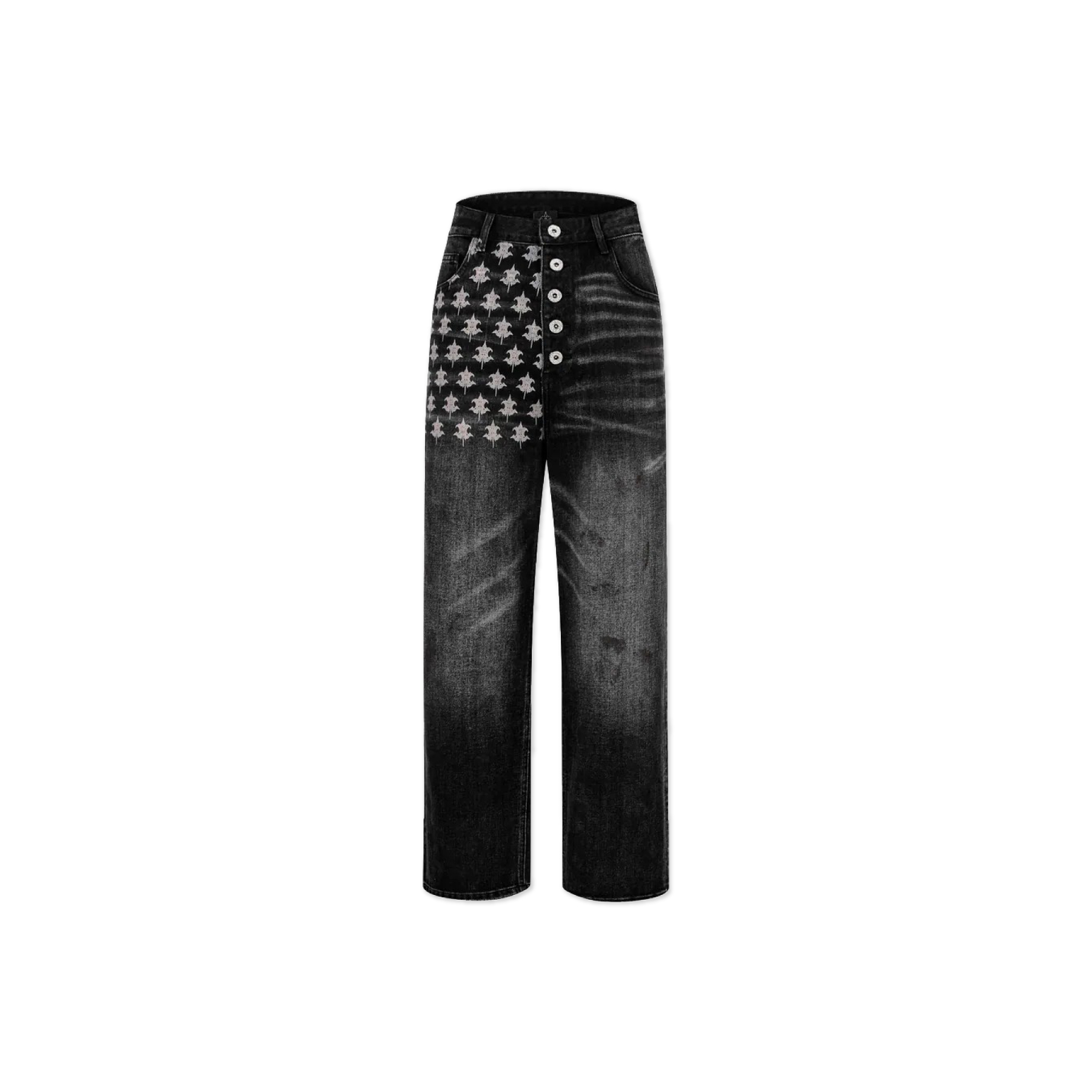 ATONE “Proud” Denim 鑽扣 國旗 髒染 牛仔褲