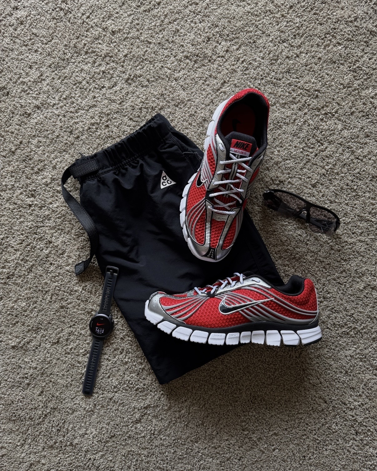 NIKE ZOOM SKYLON 11 紅黑 灰銀 復古 撞色 女鞋 IU7360-600 男鞋 IU1869-600 / 調貨