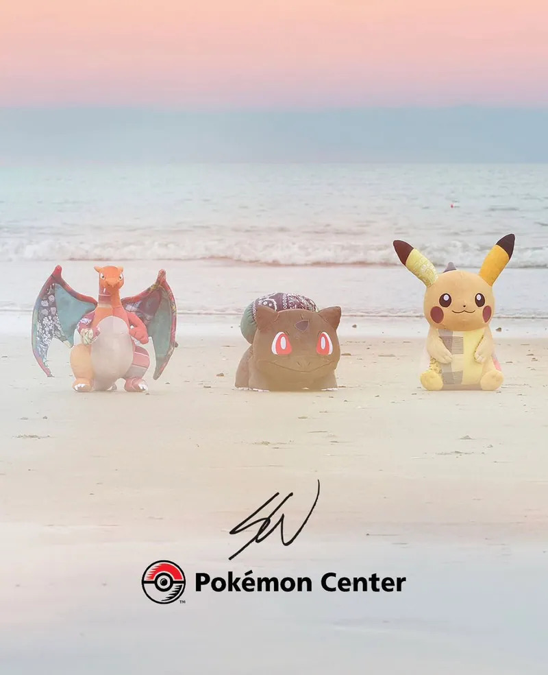 【逢甲 FUZZY】Pokémon 寶可夢 X Sean Wotherspoon 聯名 拼接 復古 絨毛娃娃