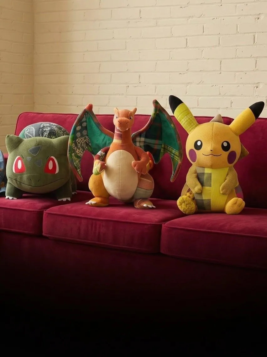【逢甲 FUZZY】Pokémon 寶可夢 X Sean Wotherspoon 聯名 拼接 復古 絨毛娃娃