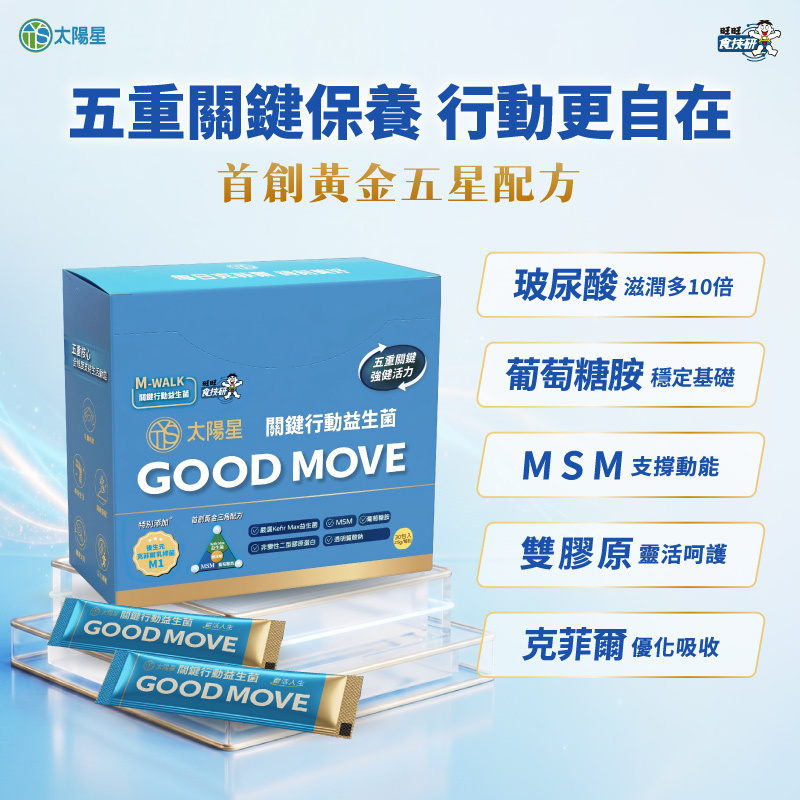 【送$388再拿好禮】行動靈活｜關鍵行動＋健康好眠＋益生菌｜【太陽星】全效克菲爾益生菌×關鍵行動益生菌(多規格)