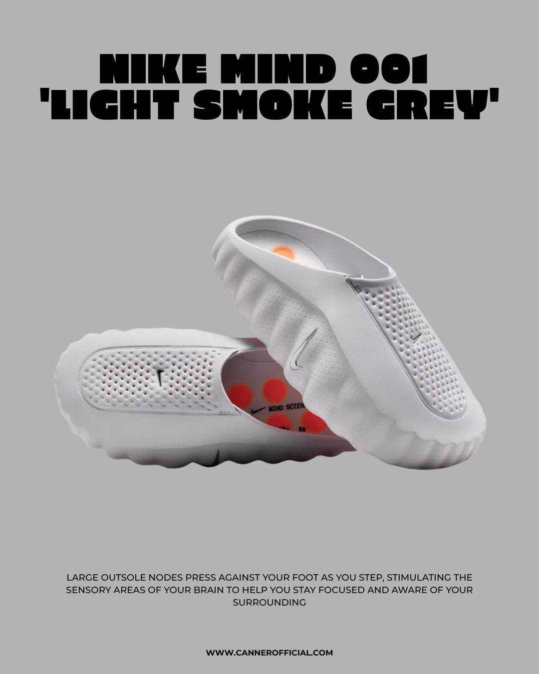 【限量登場】台灣公司貨 NIKE MIND 001 'Light Smoke Grey' 科技 拖鞋 HQ4307-003