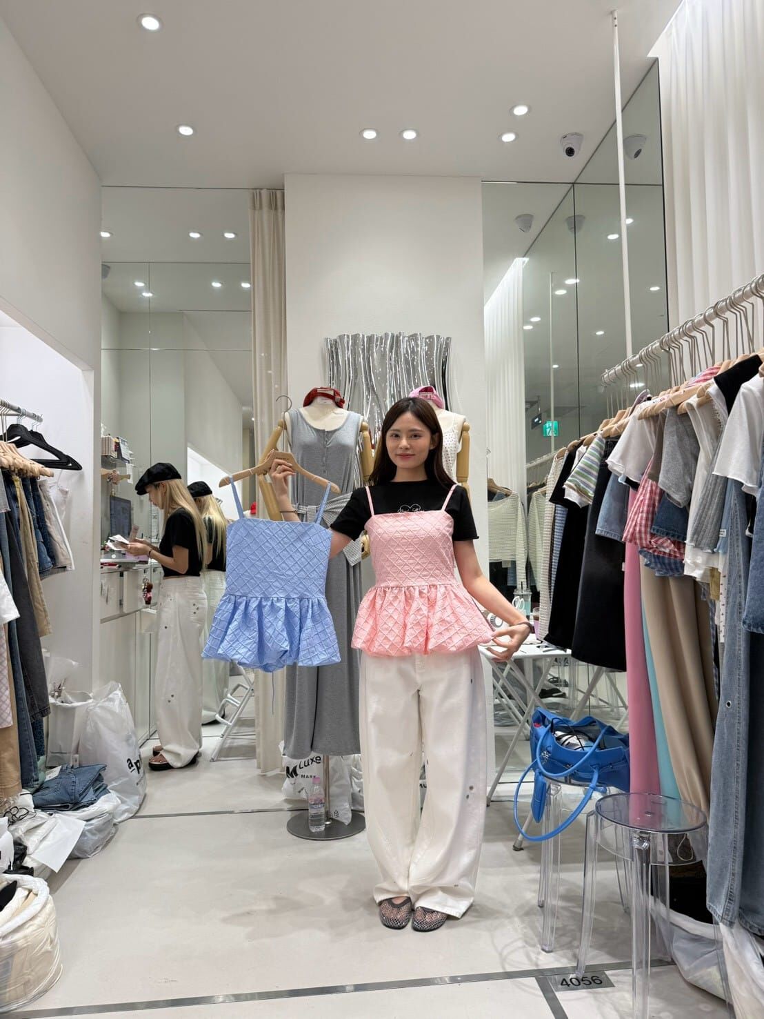 IS6433 小公主菱格澎澎裙擺吊帶