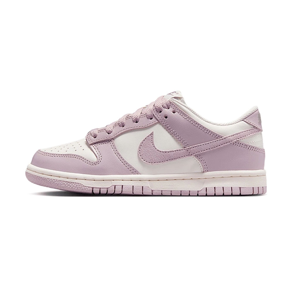 Nike Dunk Low GS 大童 粉紫白色 皮革 Dunk 低筒 運動 休閒鞋 FB9109-122